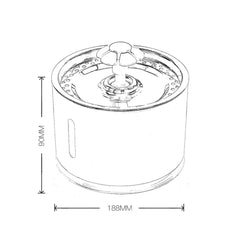 Fonte de água automática para gatos